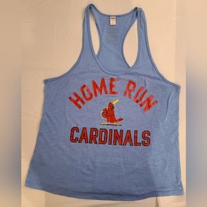 PINK Victoria's Secret St. Louis Cardinals blue racerback tank top size Large